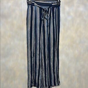 BCX Black Maxi Tie Front Trousers Casual